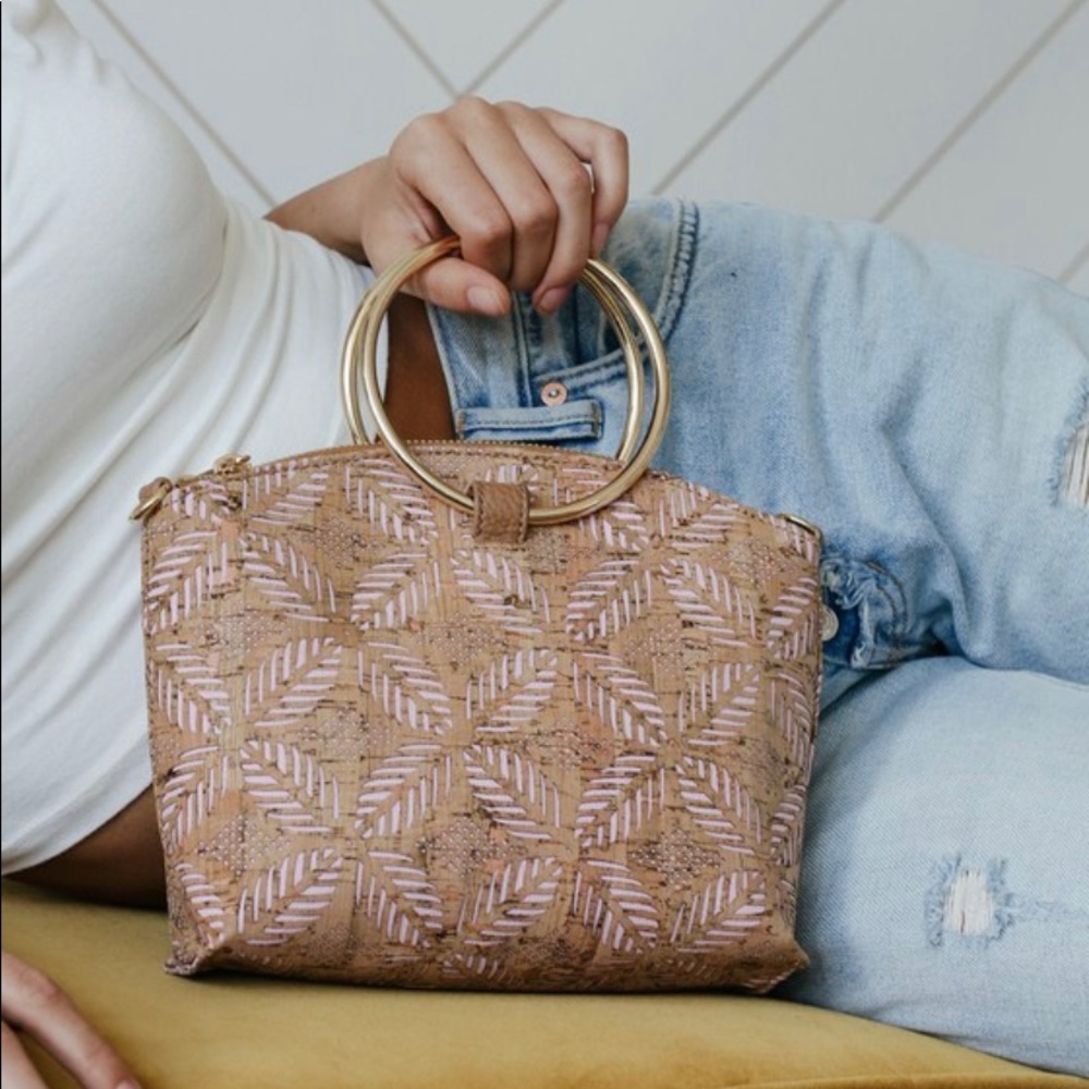 Pink and Cork Purse